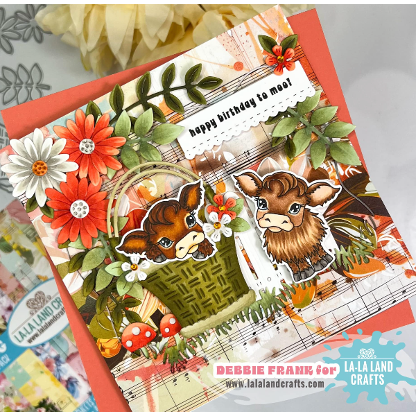La-La Land Crafts Flower Wreath Dies 8827 happy birthday