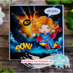 La-La Land Crafts Flying Superhero Luka and Marci Cling Stamp Set nightsky