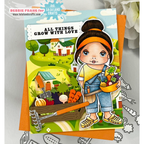 La-La Land Crafts Gardener Marci Cling Stamp 5595 grow with love