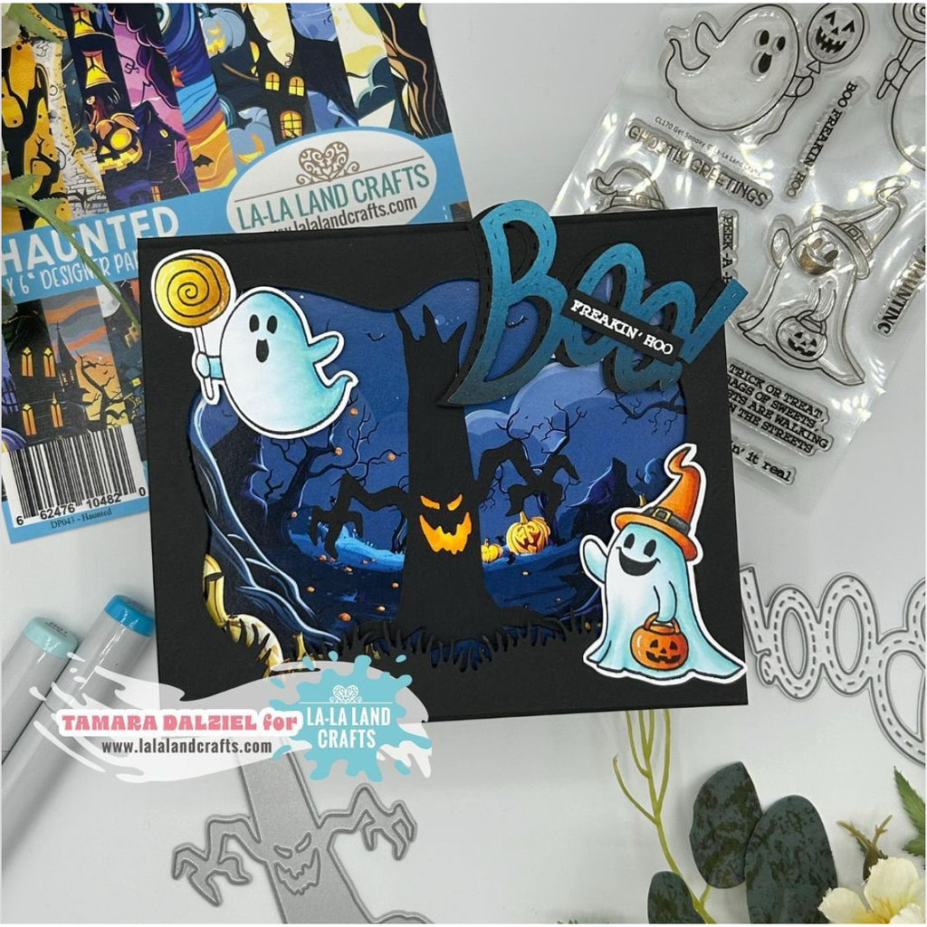 La-La Land Crafts Get Spooky Clear Stamps cl170 boo