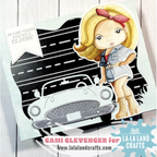 La-La Land Crafts Girl Power Marci Cling Stamp 5609 blonde