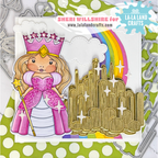 La-La Land Crafts Glinda Marci Cling Stamp 5550 rainbow