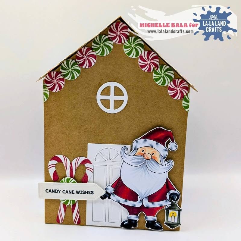 La-La Land Crafts Good Cheer Clear Stamps cl221 candy cane wishes card