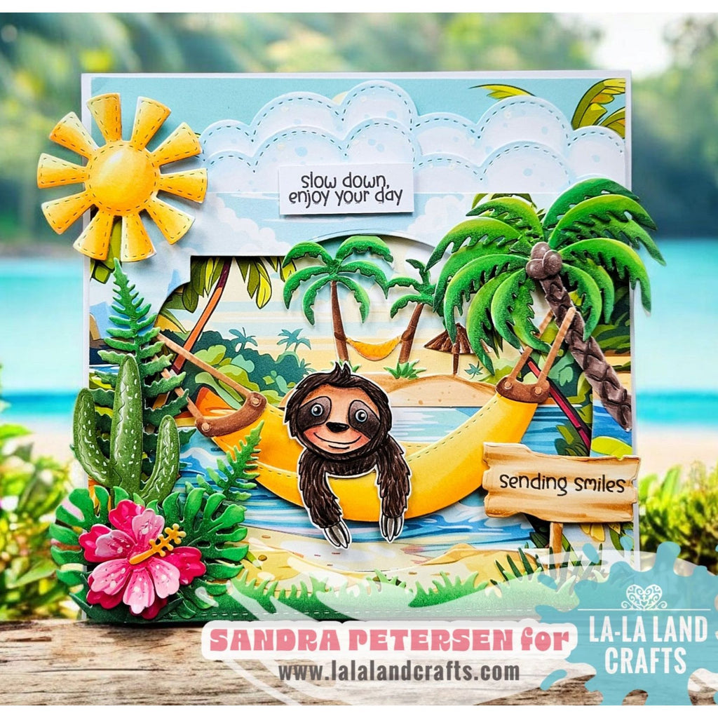 La-La Land Crafts Grass Borders Dies 8951 sloth