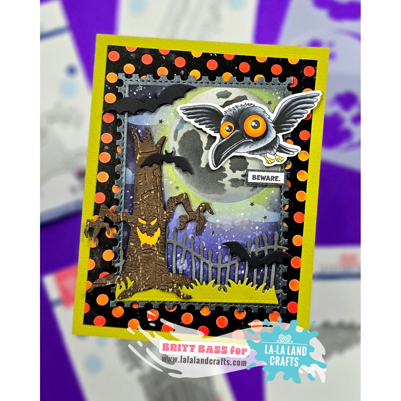 La-La Land Crafts Grave Matters Clear Stamps cl202 beware