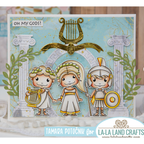 La-La Land Crafts Greek Oval Frame Dies 8788 columns