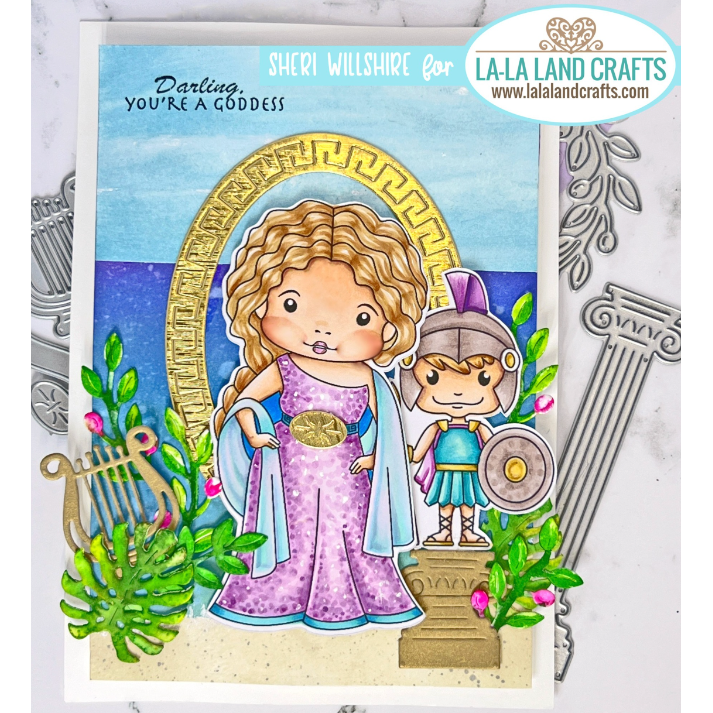 La-La Land Crafts Greek Oval Frame Dies 8788 goddess