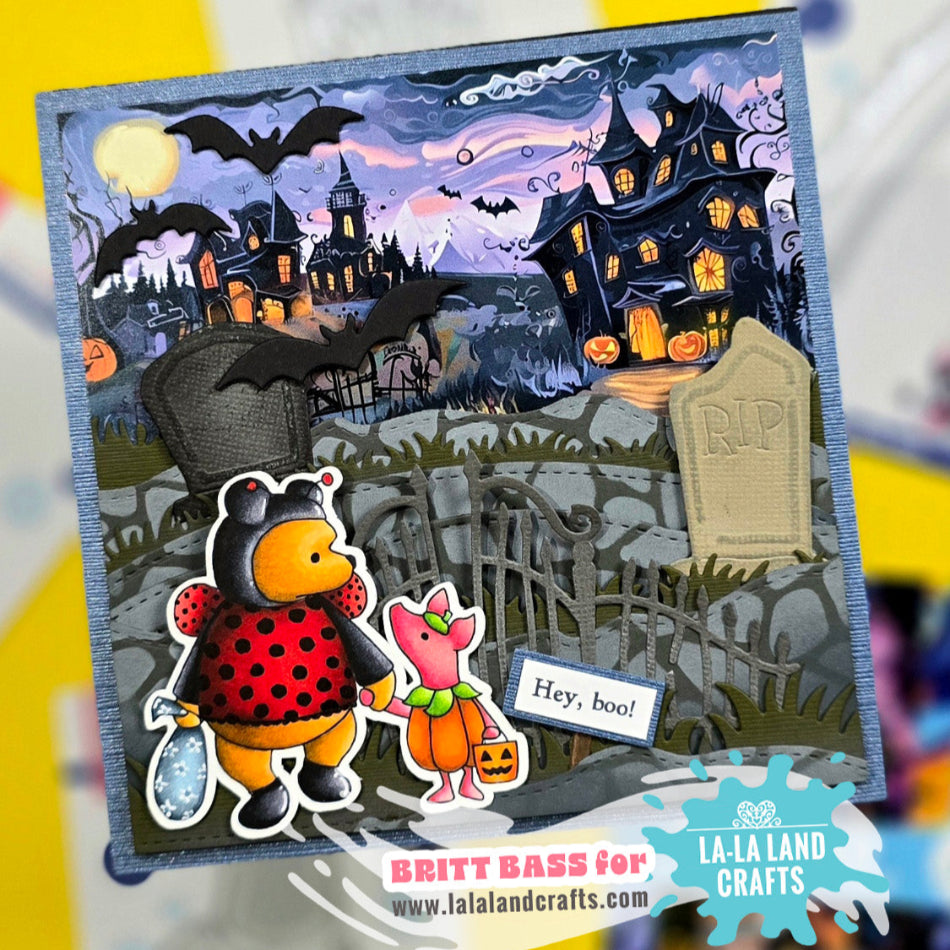 La-La Land Crafts Halloween Cheer Clear Stamps cl201 boo