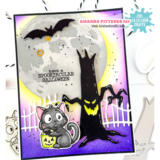 La-La Land Crafts Halloween Stencils st039 full moon