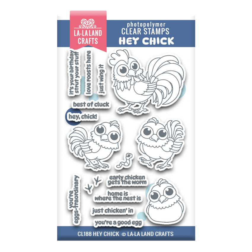 La-La Land Crafts Hey Chick Clear Stamps cl188