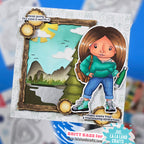 La-La Land Crafts Hiking Marci Cling Stamp 5628 sunshine