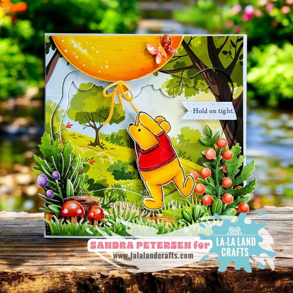 La-La Land Crafts Hold On Tight Clear Stamp and Beehive Die Set balloon