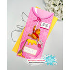La-La Land Crafts Hold On Tight Clear Stamps and Partial Balloon Die Set pink