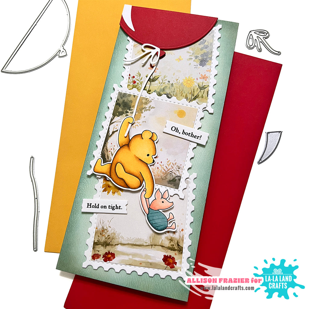 La-La Land Crafts Hold On Tight Clear Stamps and Partial Balloon Die Set red balloon | color-code:ALT01