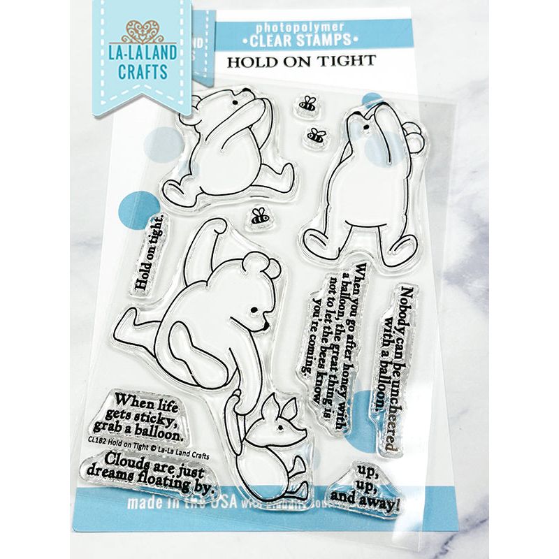 La-La Land Crafts Hold On Tight Clear Stamps cl182
