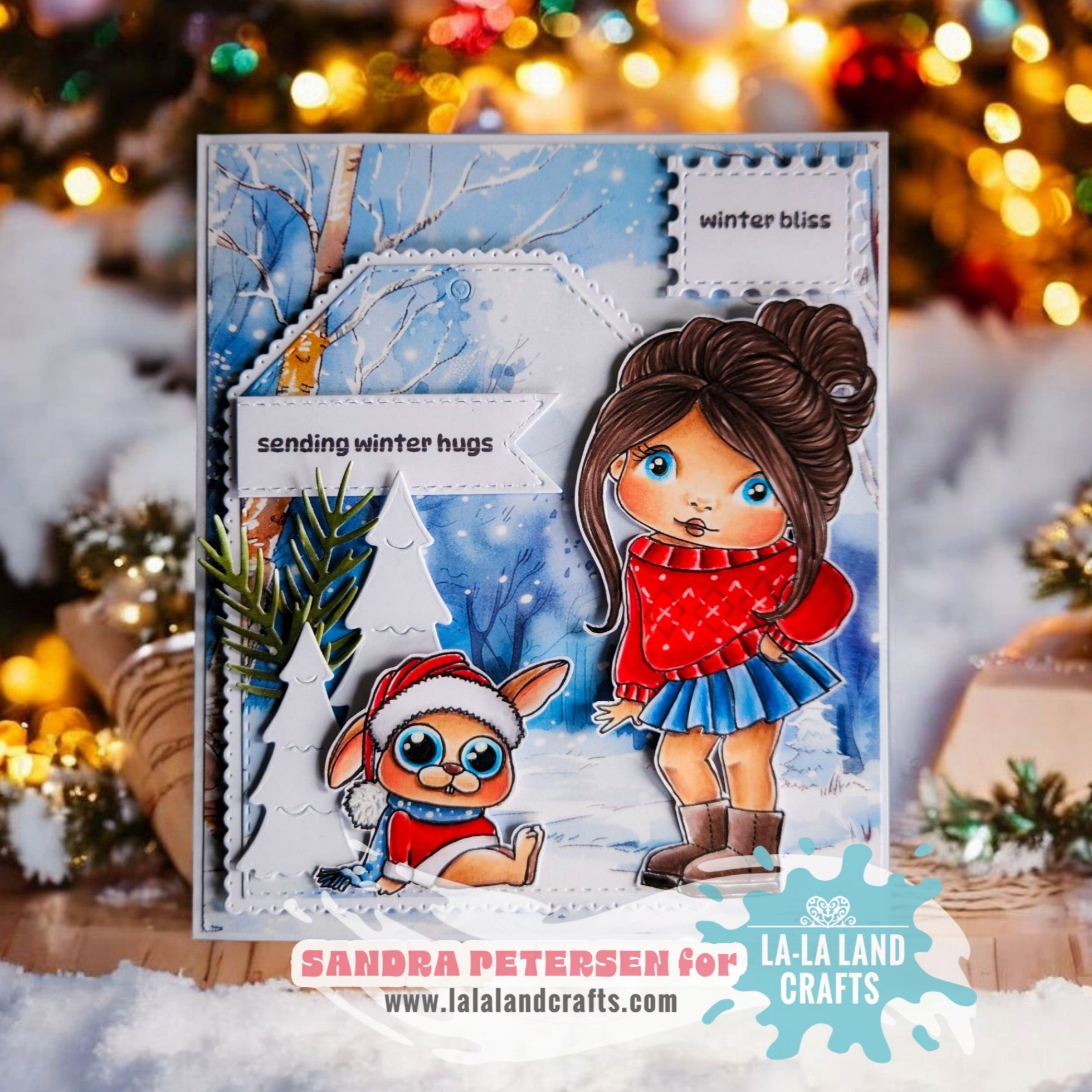 La-La Land Crafts Hoppy Holidays Clear Stamps cl197 winter
