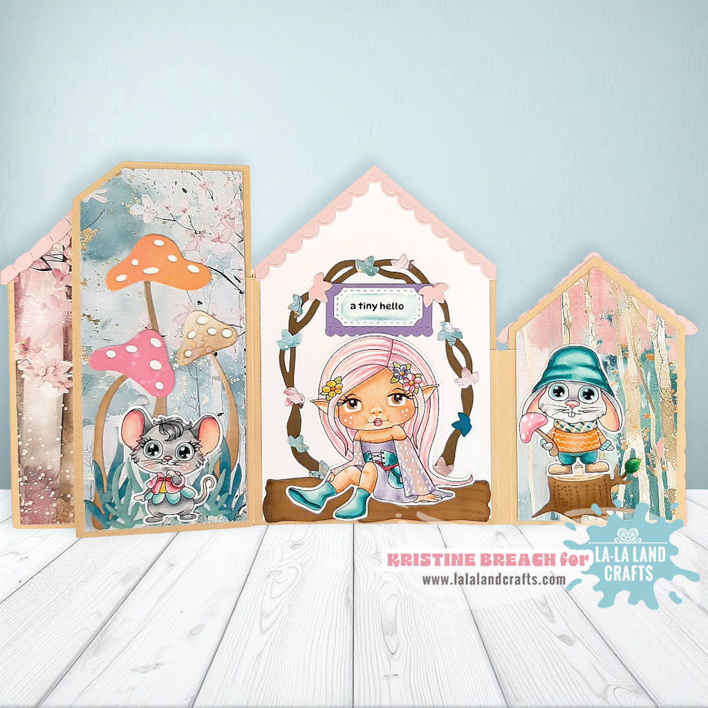 La-La Land Crafts House Add-On 1 Dies 8986 pink hair