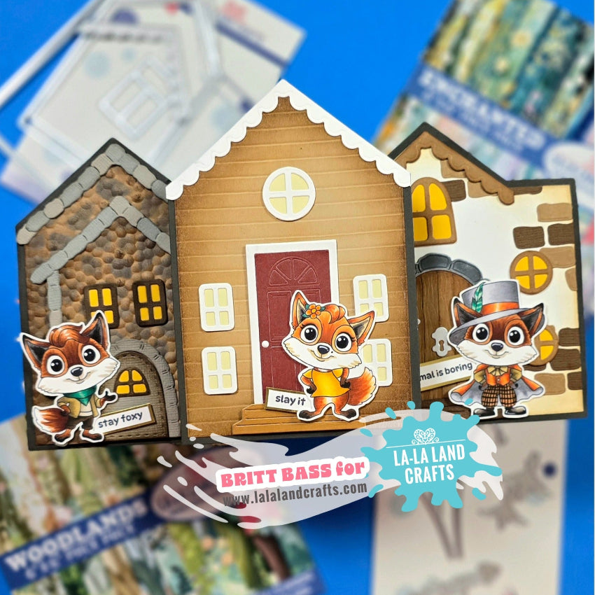 La-La Land Crafts House Base, Add-On 1, and Add-On 2 Die Set fox houses