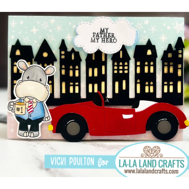 La-La Land Crafts House Border Die 8780 red car