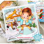 La-La Land Crafts Ice Skating Marci Cling Stamp 5610 snowflakes