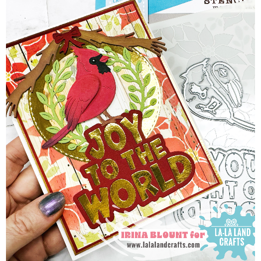 La-La Land Crafts Joy to the World Dies 8899 cardinal