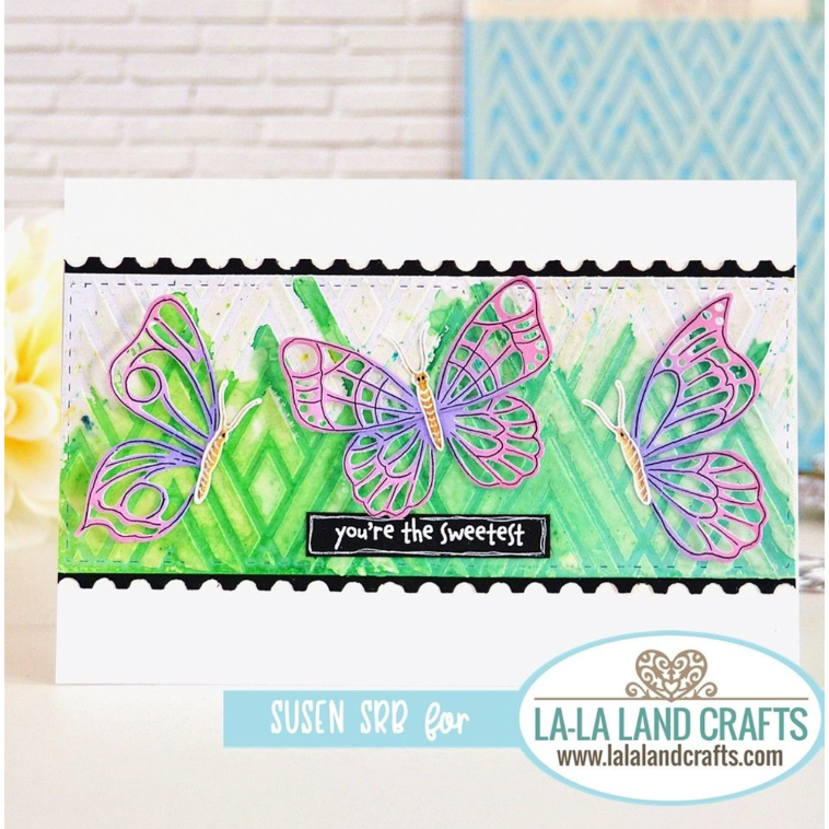 La-La Land Crafts LEFT BUTTERFLY Dies 8678 you're the sweetest
