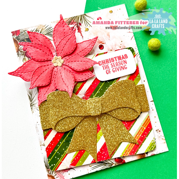 La-La Land Crafts Large Present with Bow Dies 8907 gold