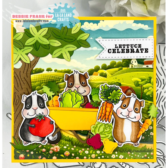 La-La Land Crafts Lettuce Celebrate Clear Stamps cl155 celebrate