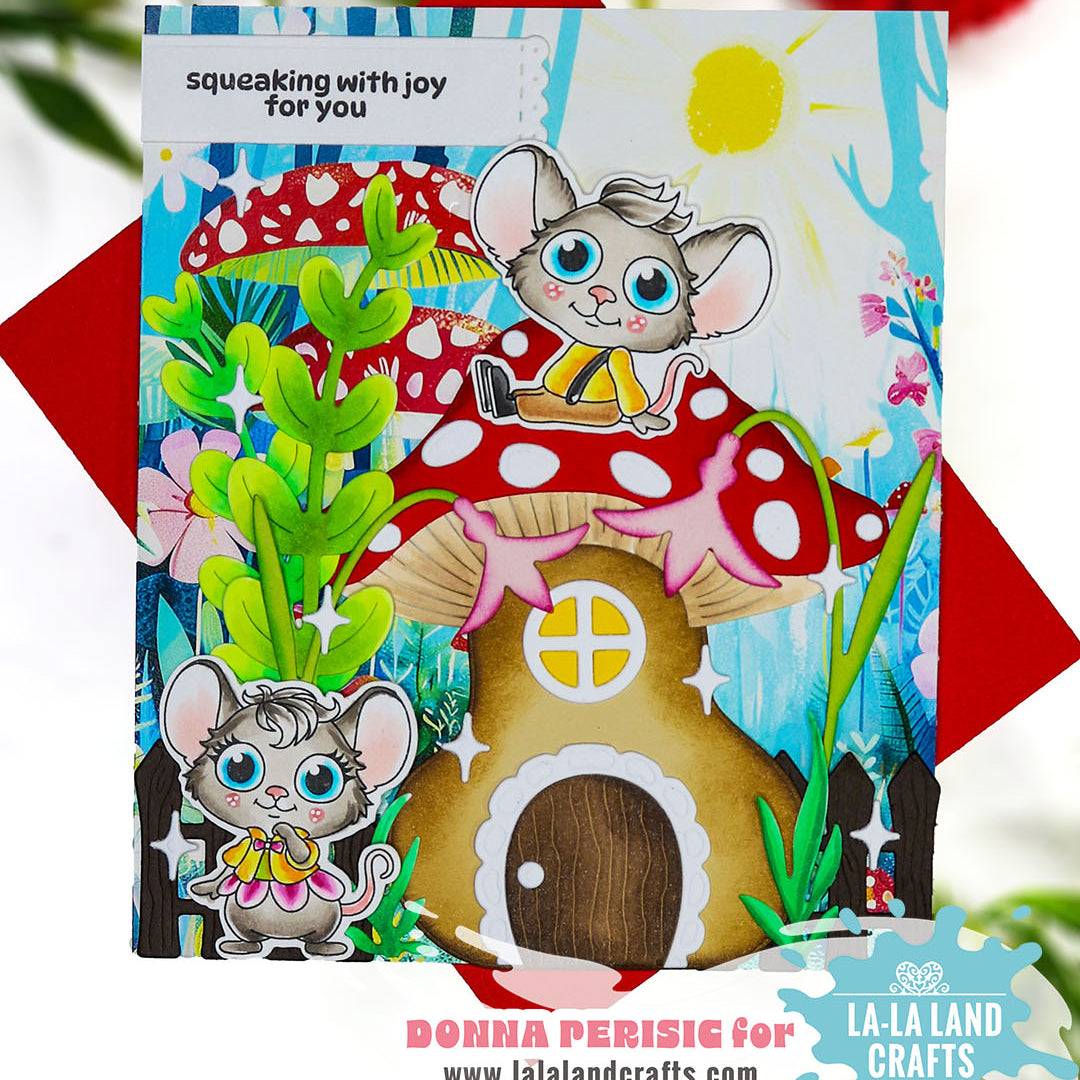 La-La Land Crafts Little Wonders Clear Stamp and Die Set joy for you