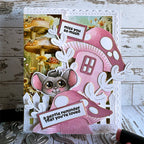 La-La Land Crafts Little Wonders Clear Stamps cl206 pink mushrooms