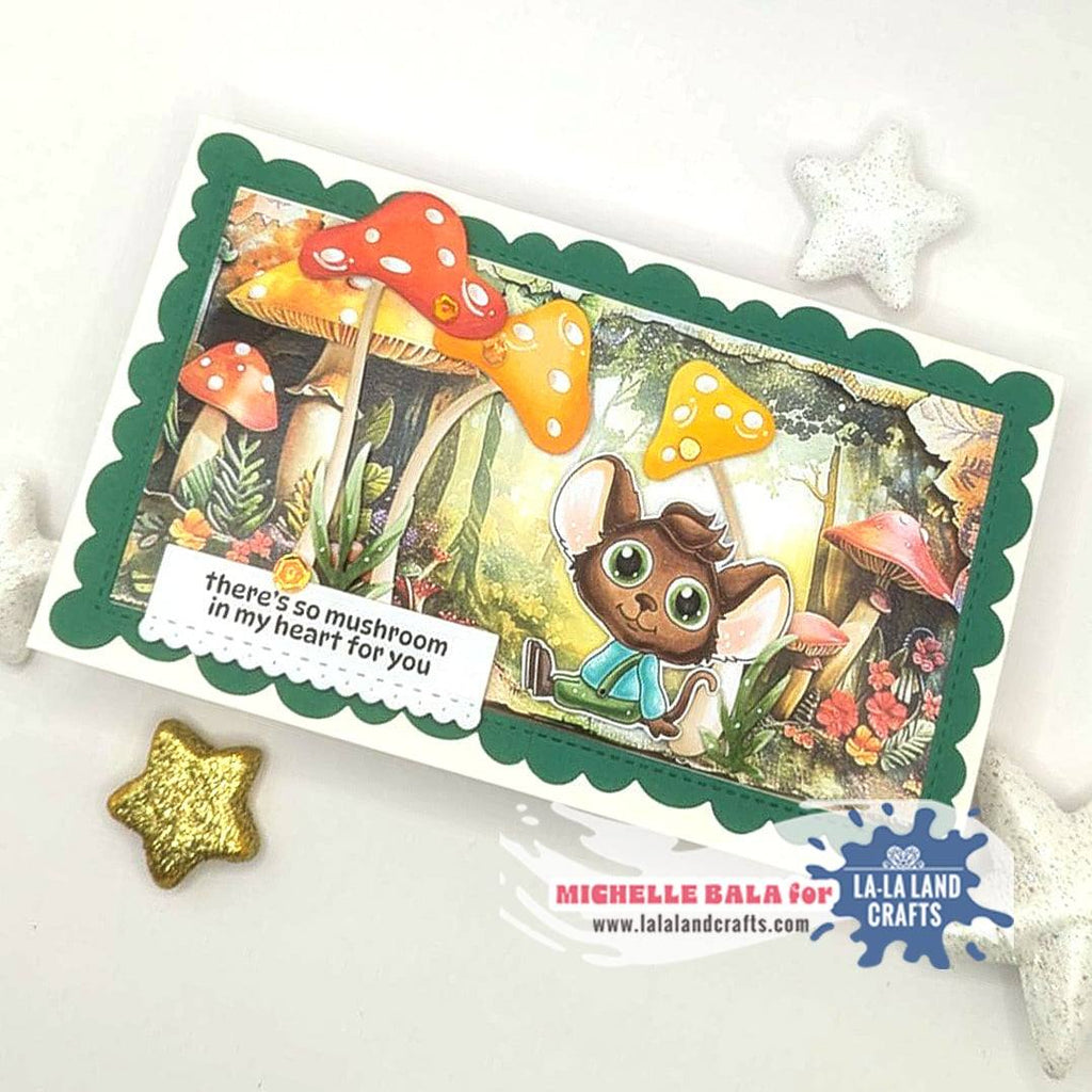 La-La Land Crafts Little Wonders Outline Dies 8997 brown mouse