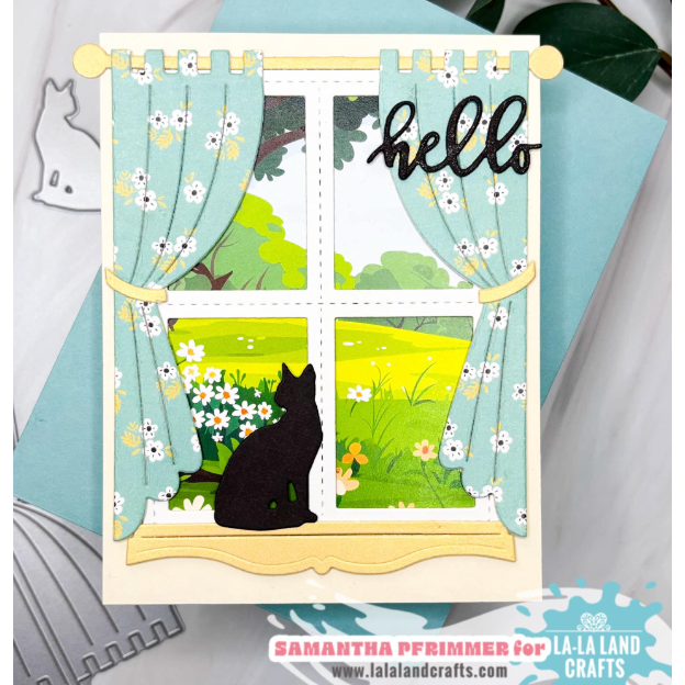 La-La Land Crafts Long Curtains Dies 8857 window