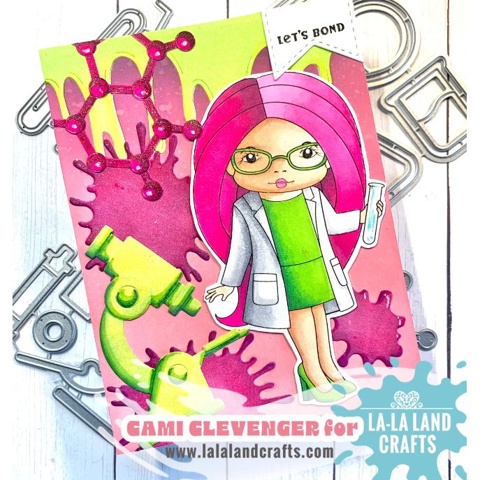 La-La Land Crafts Microscope Dies 8915 pink