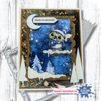 La-La Land Crafts Moon Frame Dies 9028 gold stars thanks card