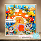 La-La Land Crafts Mushroom House Dies 8990 white dots