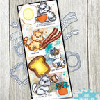 La-La Land Crafts Not Morning Cats Clear Stamps cl161 coffee