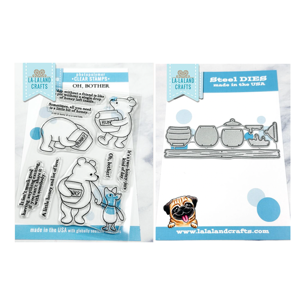 La-La Land Crafts Oh Bother Clear Stamps and Small Honey Pots Dies