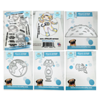 La-La Land Crafts Outer Space Clear Stamps Cling Stamp and Die Bundle 1