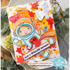 La-La Land Crafts Outer Space Clear Stamps Cling Stamp and Die Bundle stars