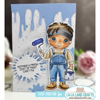 La-La Land Crafts Painter Luka Cling Stamps 5518 let's paint