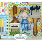 La-La Land Crafts Painter Luka Cling Stamps 5518 paint brush