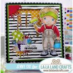 La-La Land Crafts Painter Luka Cling Stamps 5518 shaker card