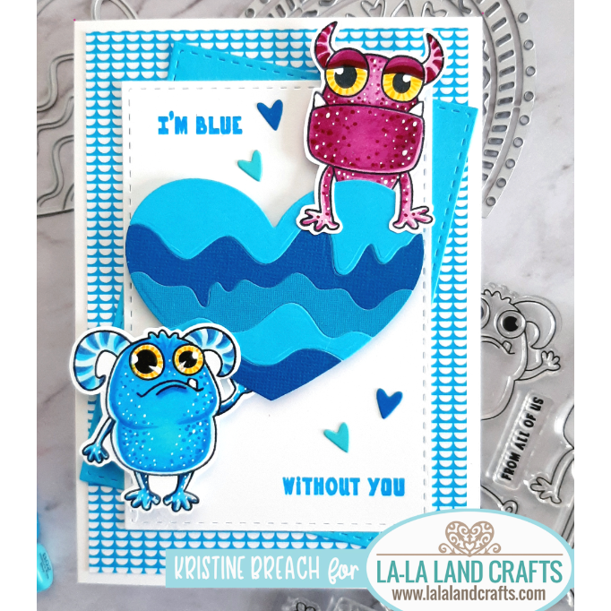 La-La Land Crafts Painty Heart Dies 8747 blue