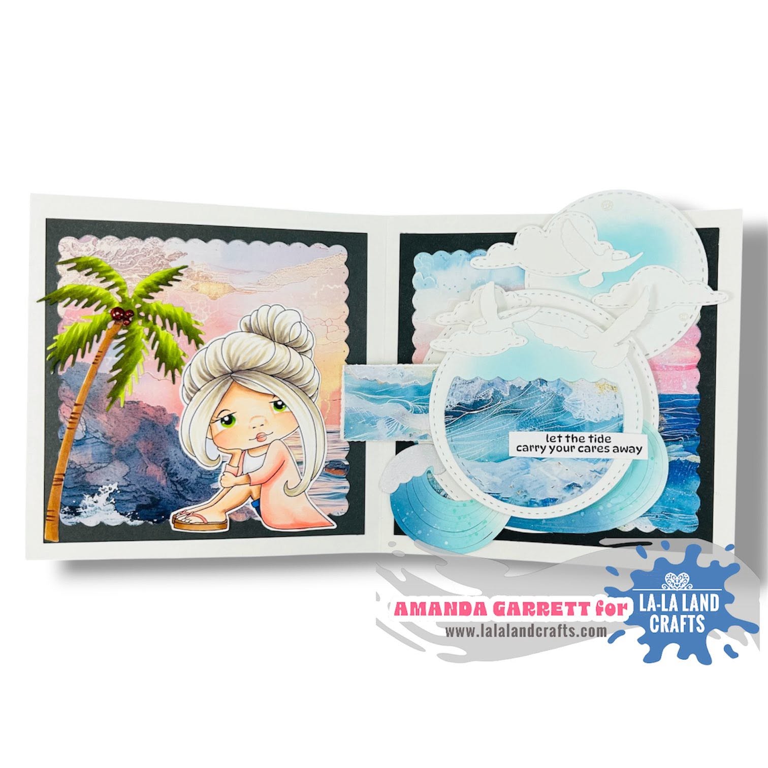 La-La Land Crafts Palm Trees Dies 9009 carry your cares away card