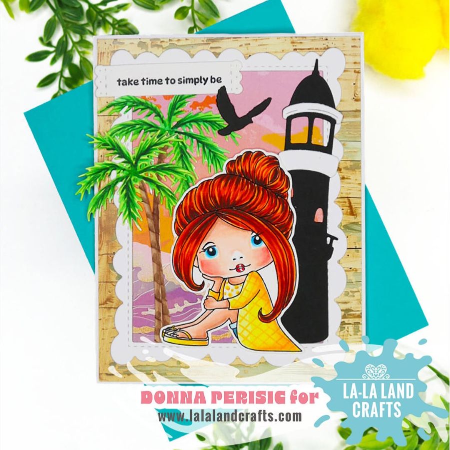 La-La Land Crafts Palm Trees Dies 9009 take time to be card
