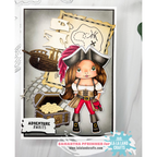 La-La Land Crafts Pirate Marci Cling Stamp 5601 adventure