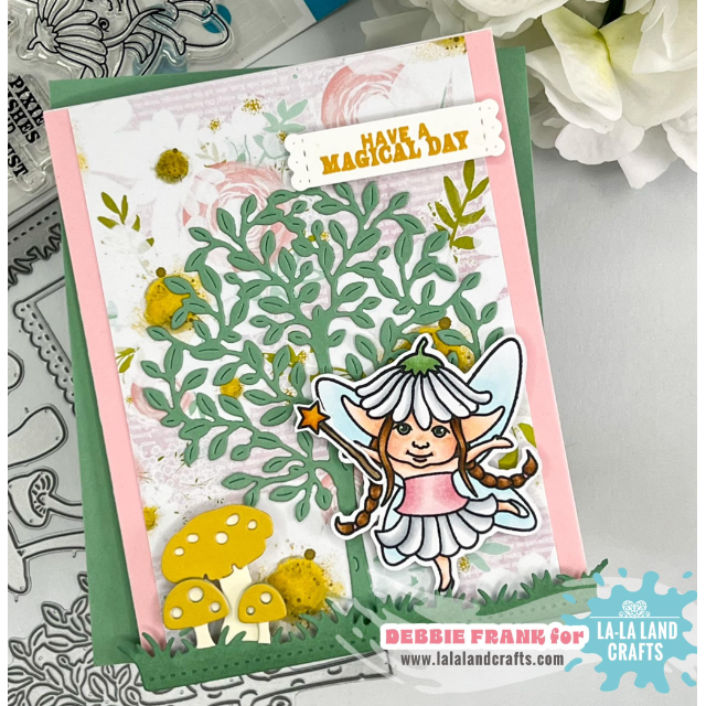 La-La Land Crafts Pixie Wishes Clear Stamps cl131 mushrooms
