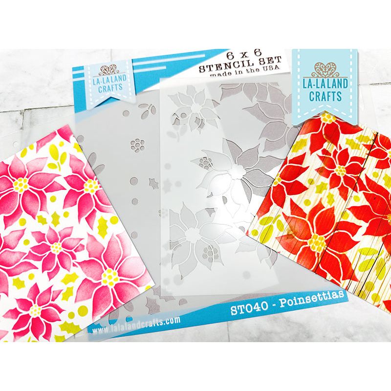 La-La Land Crafts Poinsettias Stencils st040