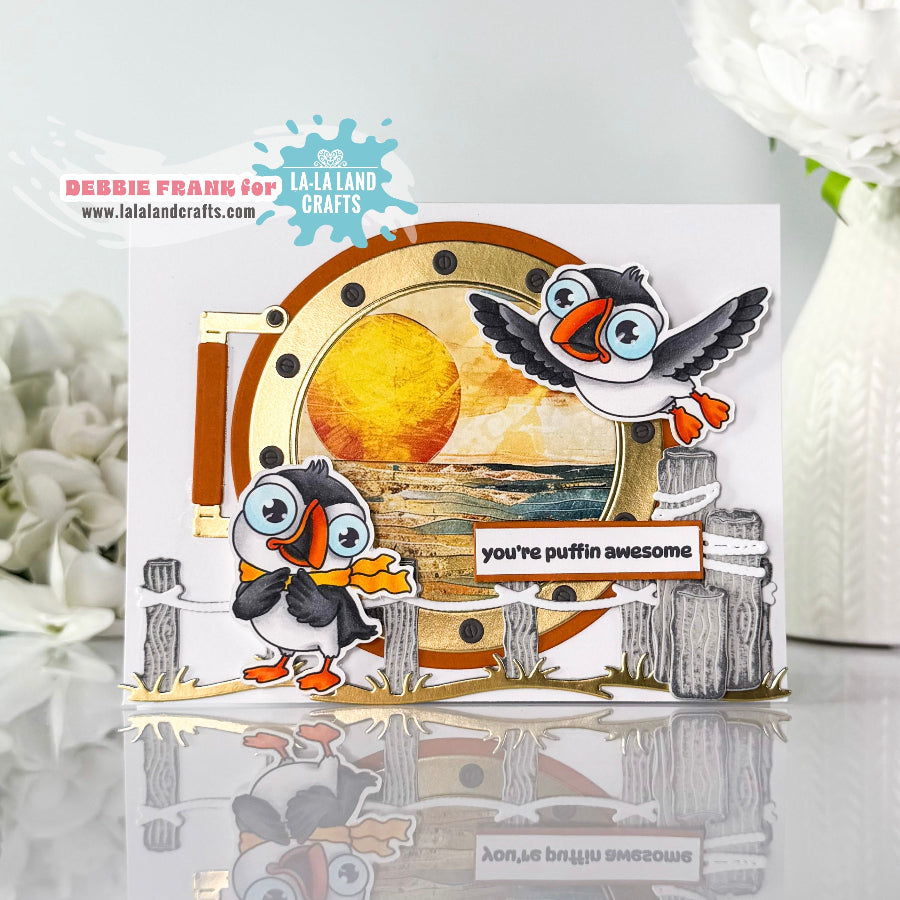 La-La Land Crafts Porthole Dies 9010 you're awesome card
