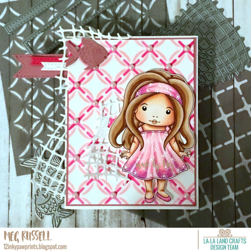 La-La Land Crafts Pretty Diamonds Stencils st003 pretty in pink